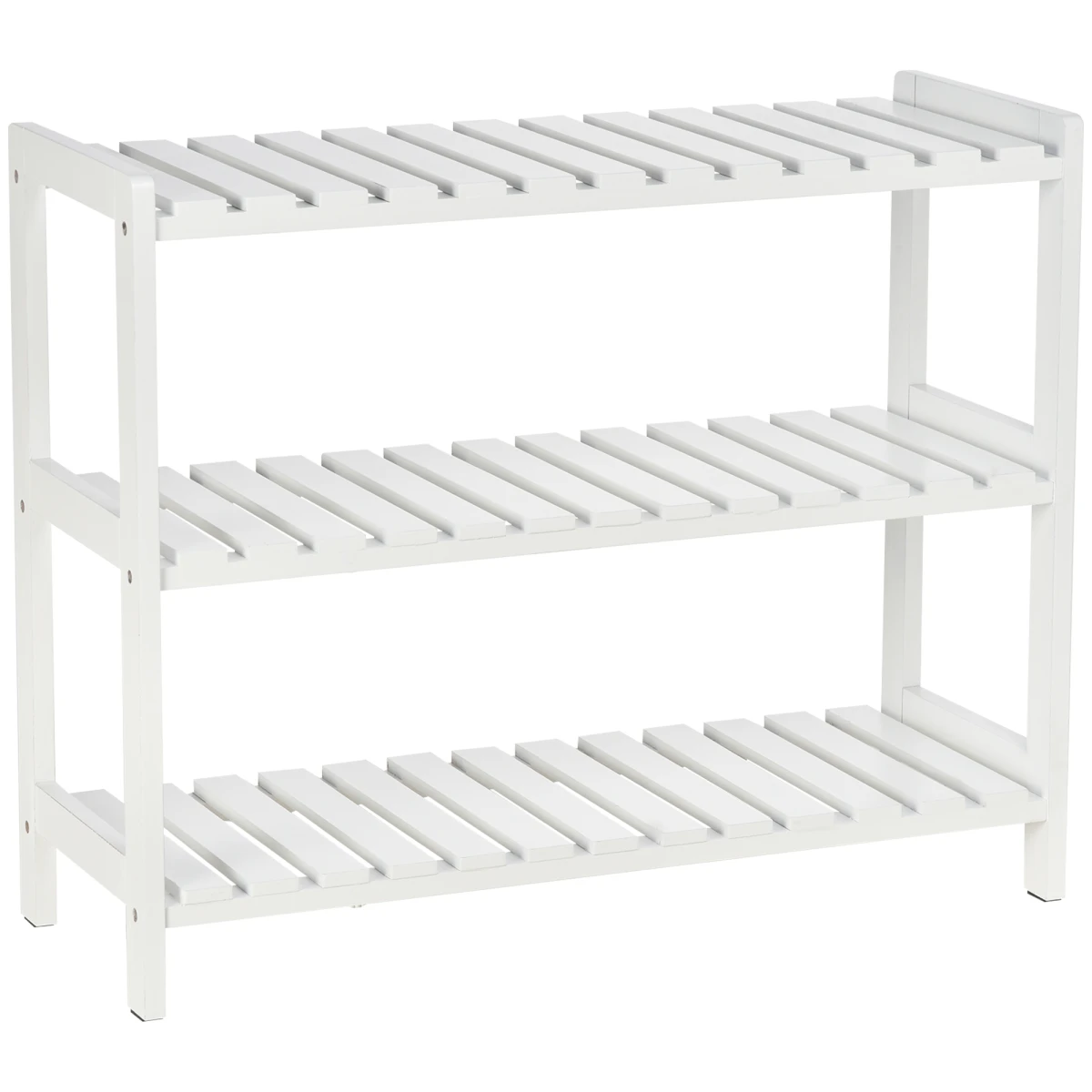 EcoWood Shoe Rack 57x70cm ThreeTier Entryway by HOMCOM
