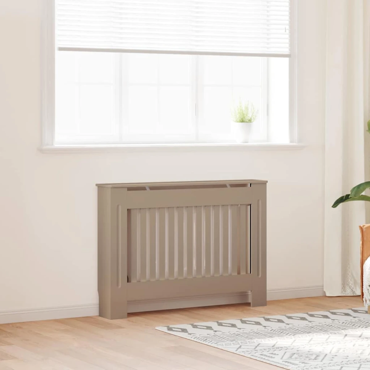 vidaXL Radiator Cover 112 x 19 x 81.5 cm Durable Engineered Wood for Living Rooms by vidaXL