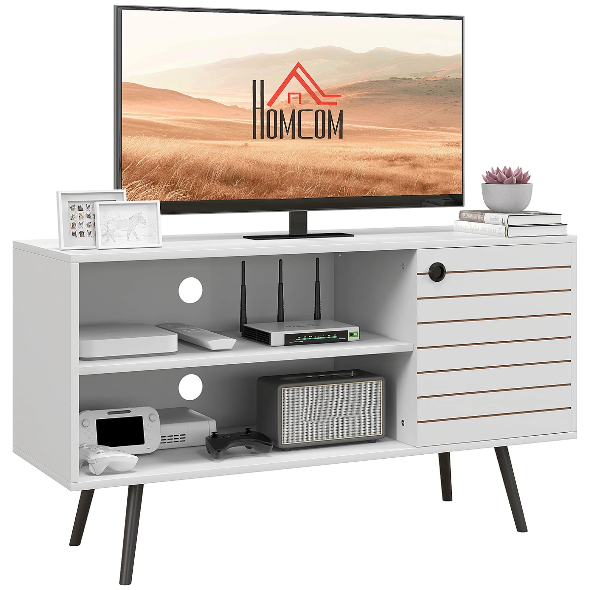 HOMCOM TV Unit 50in Cable Management For Living Room by HOMCOM