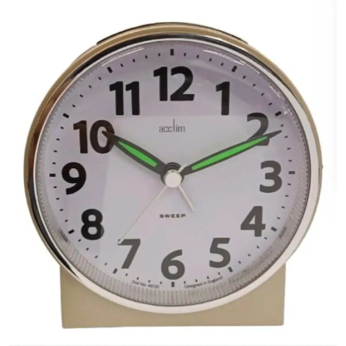 Acctim Acctim Micah Round Mid Sized Bedside Quartz Alarm Clock in Gold Plated - 16478 - Clock