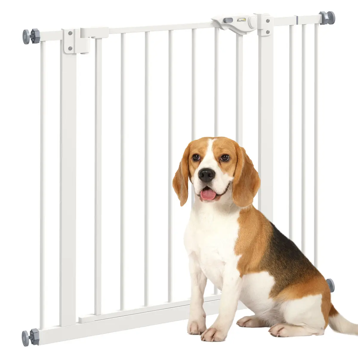 PawHut PawHut Adjustable Safety Gate w/ 1 Extensions and Four Adjustable Screws, White - Pet Gate