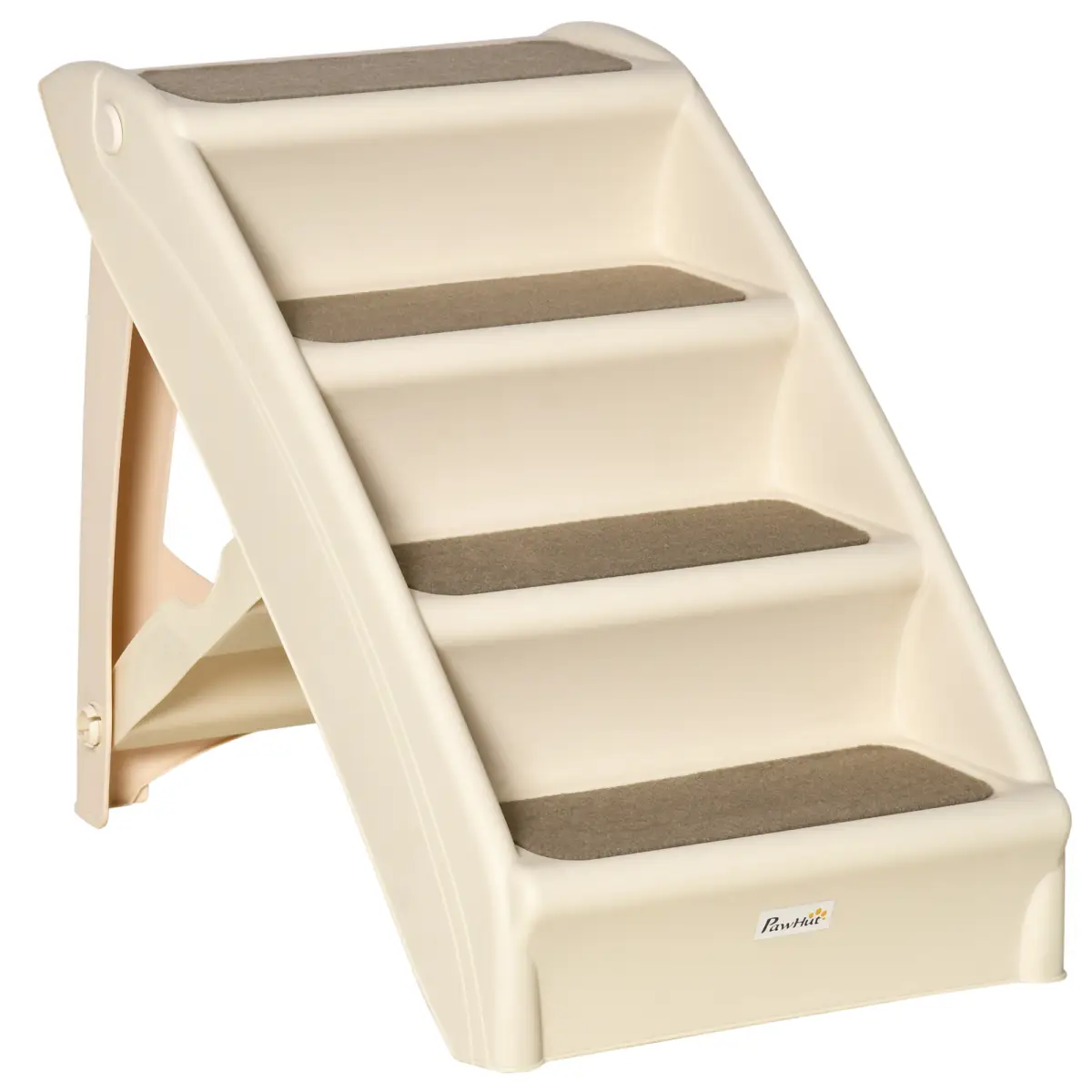 Unbranded Portable Dog Steps for Bed, Sofa Non-Slip Pet Stairs for Cats, Dogs - Beige - Dog Steps