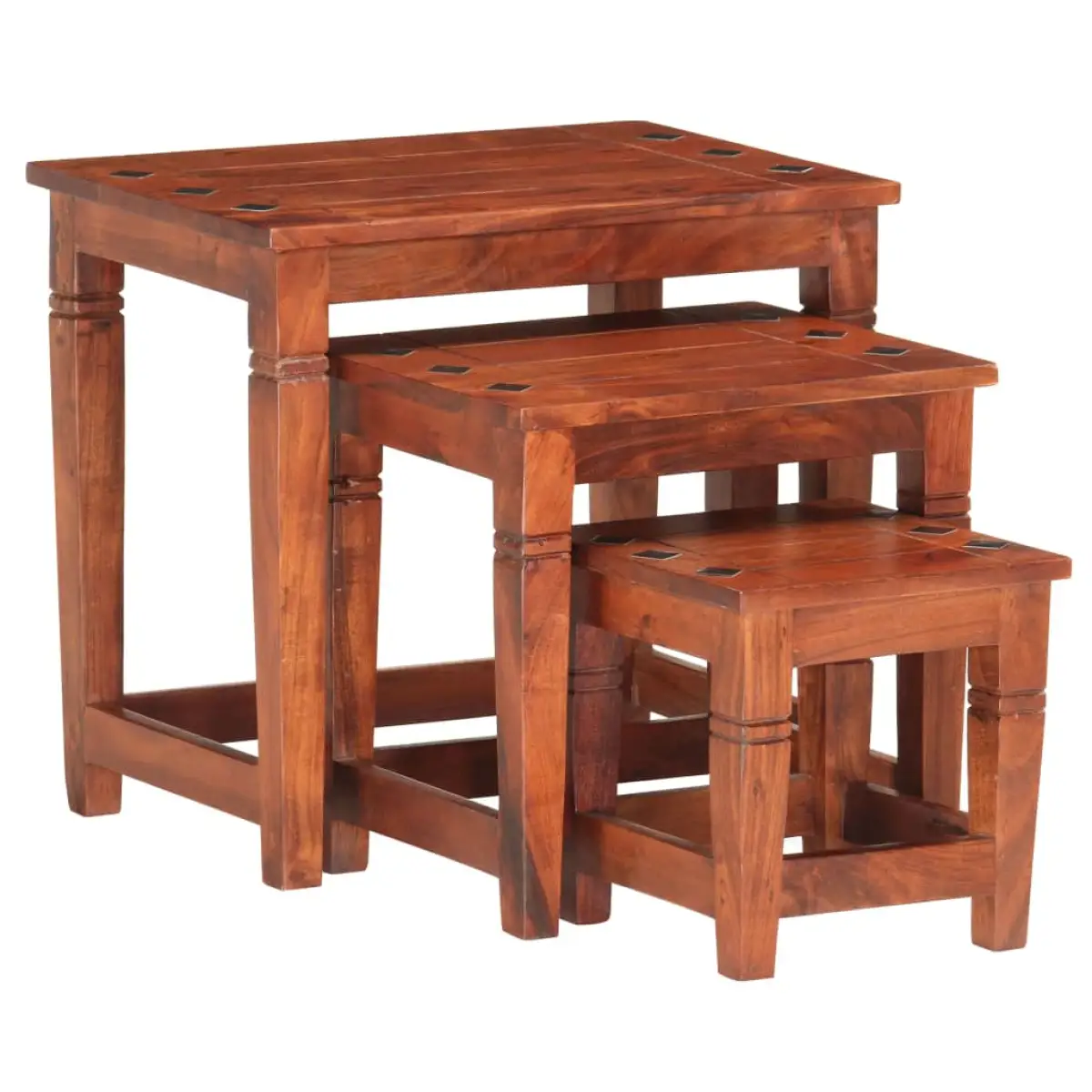 vidaXL vidaXL Nesting Tables 3 pcs Solid Acacia Wood - Nest of Tables