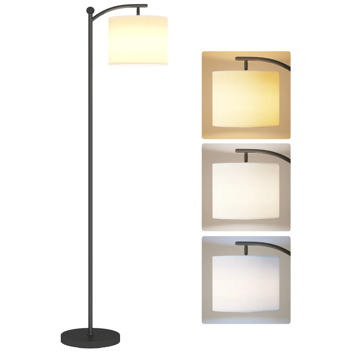 HOMCOM LED Floor Lamp with 11 Color Levels for Modern Living by HOMCOM