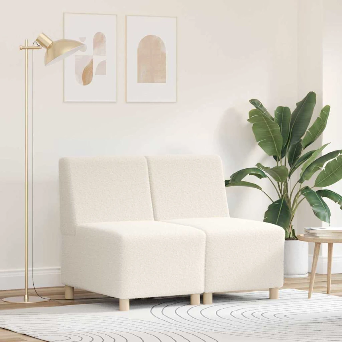 VidaXL Modular Sofa Unit 55x74x82cm Corduroy Armless Home by vidaXL