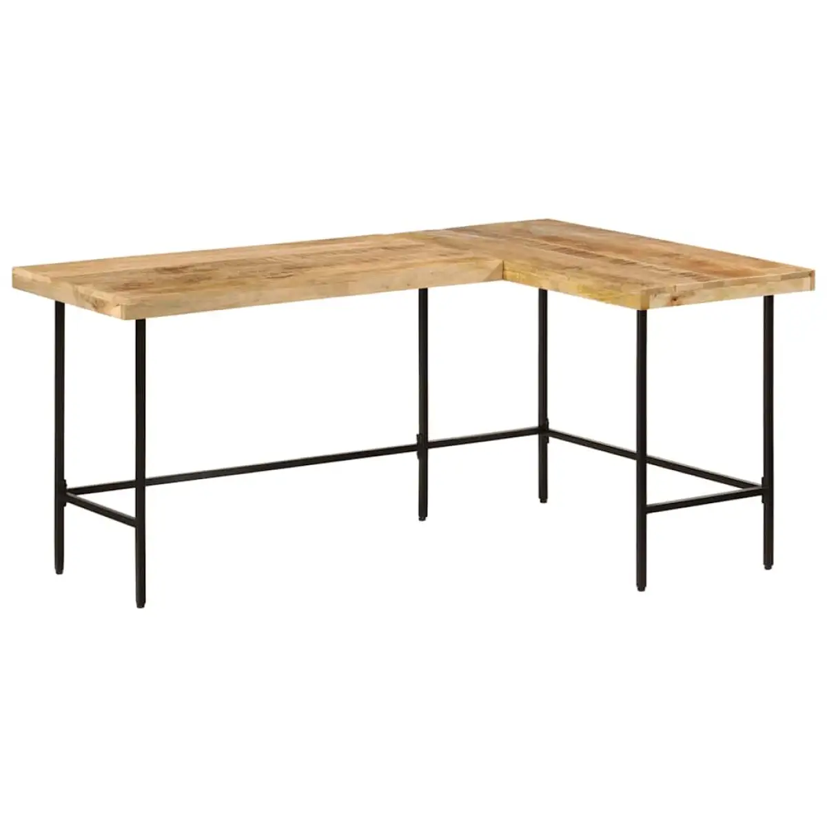 vidaXL vidaXL Desk 165x110x77 cm Solid Wood Mango and Iron - Desk