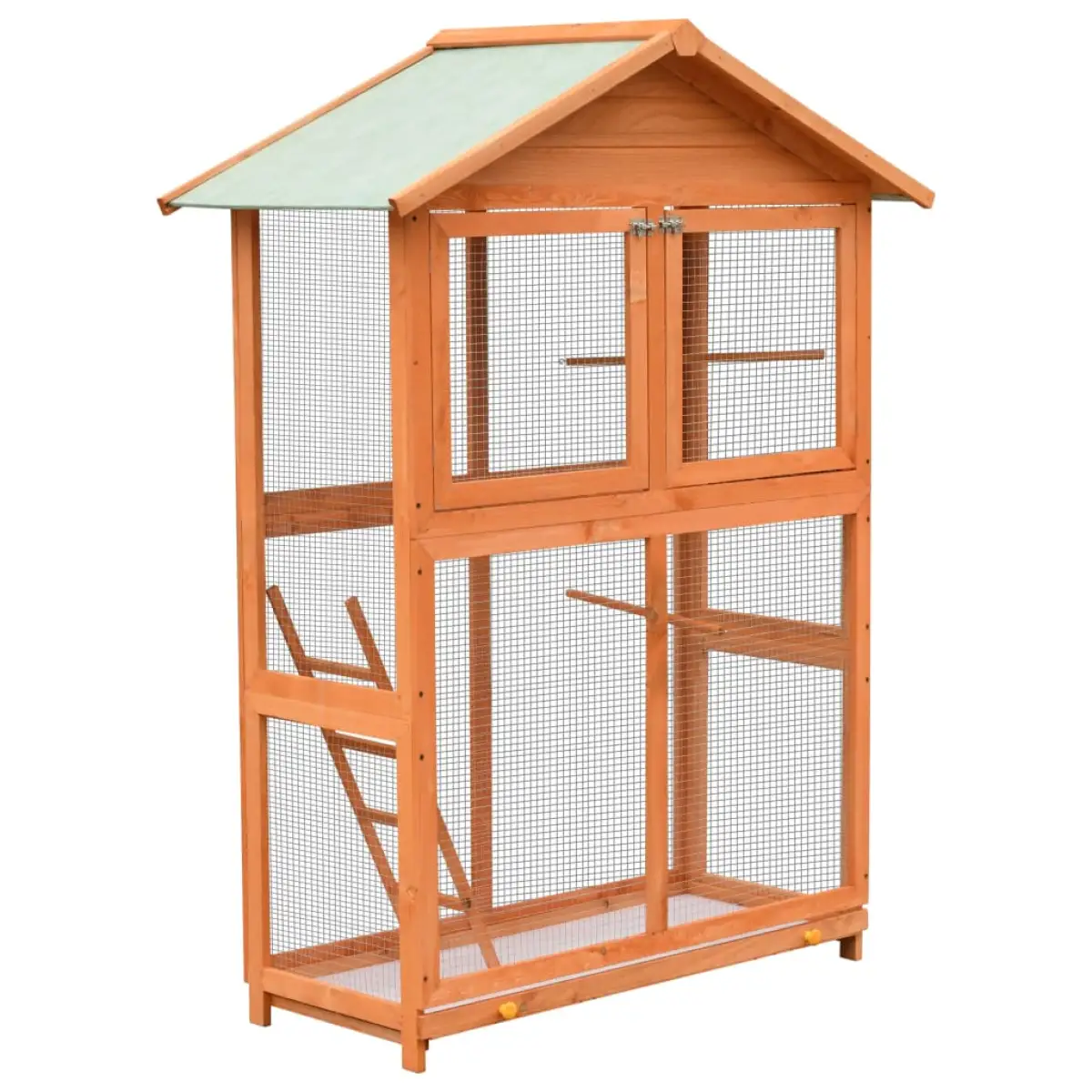 vidaXL vidaXL Bird Cage Solid Pine & Fir Wood 125.5x59.5x164 cm - Bird Cage