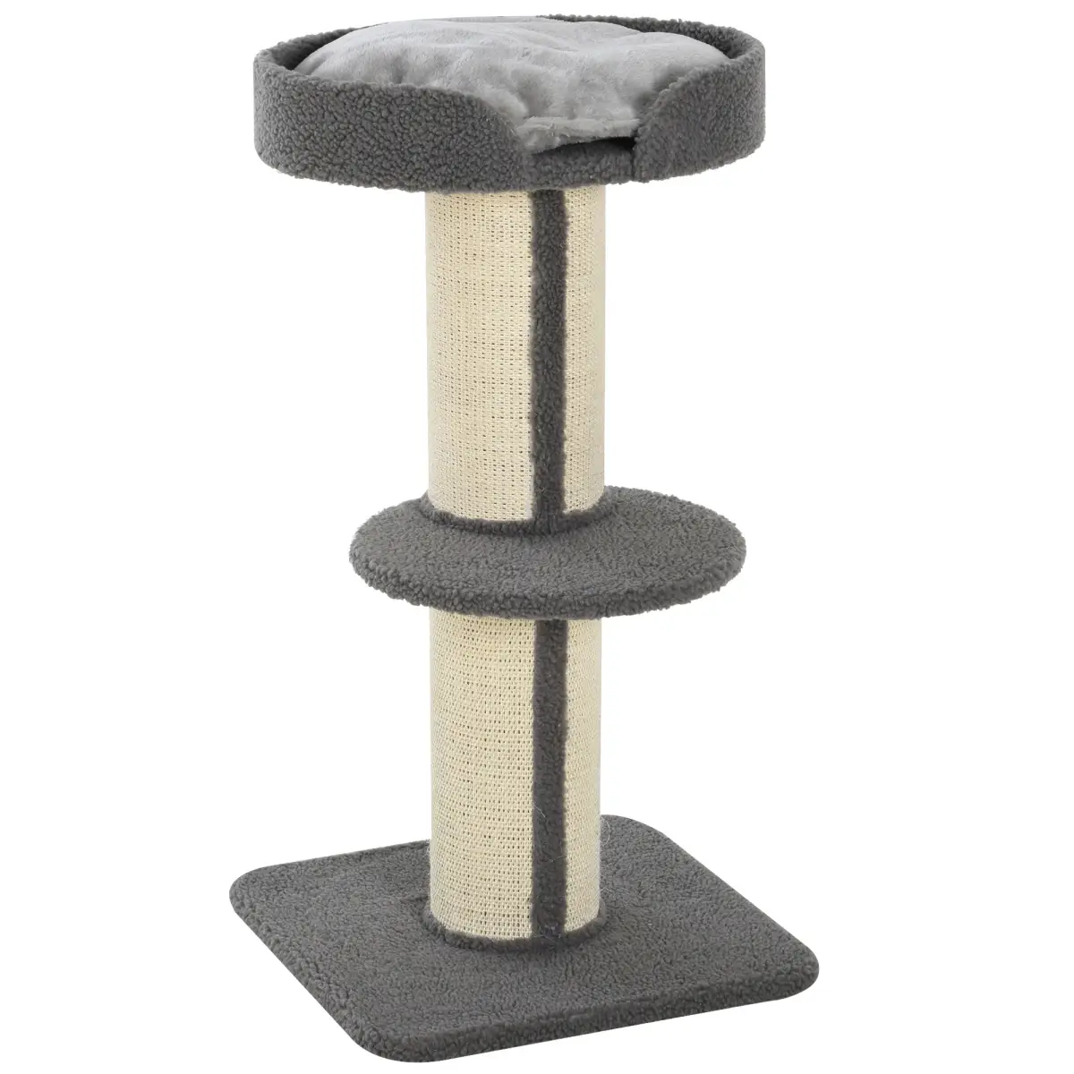 Pawhut 91cm Cat Tree Kitten Activity Center Tower Scratching Post Lamb Cashmere Perch - Cat Tree
