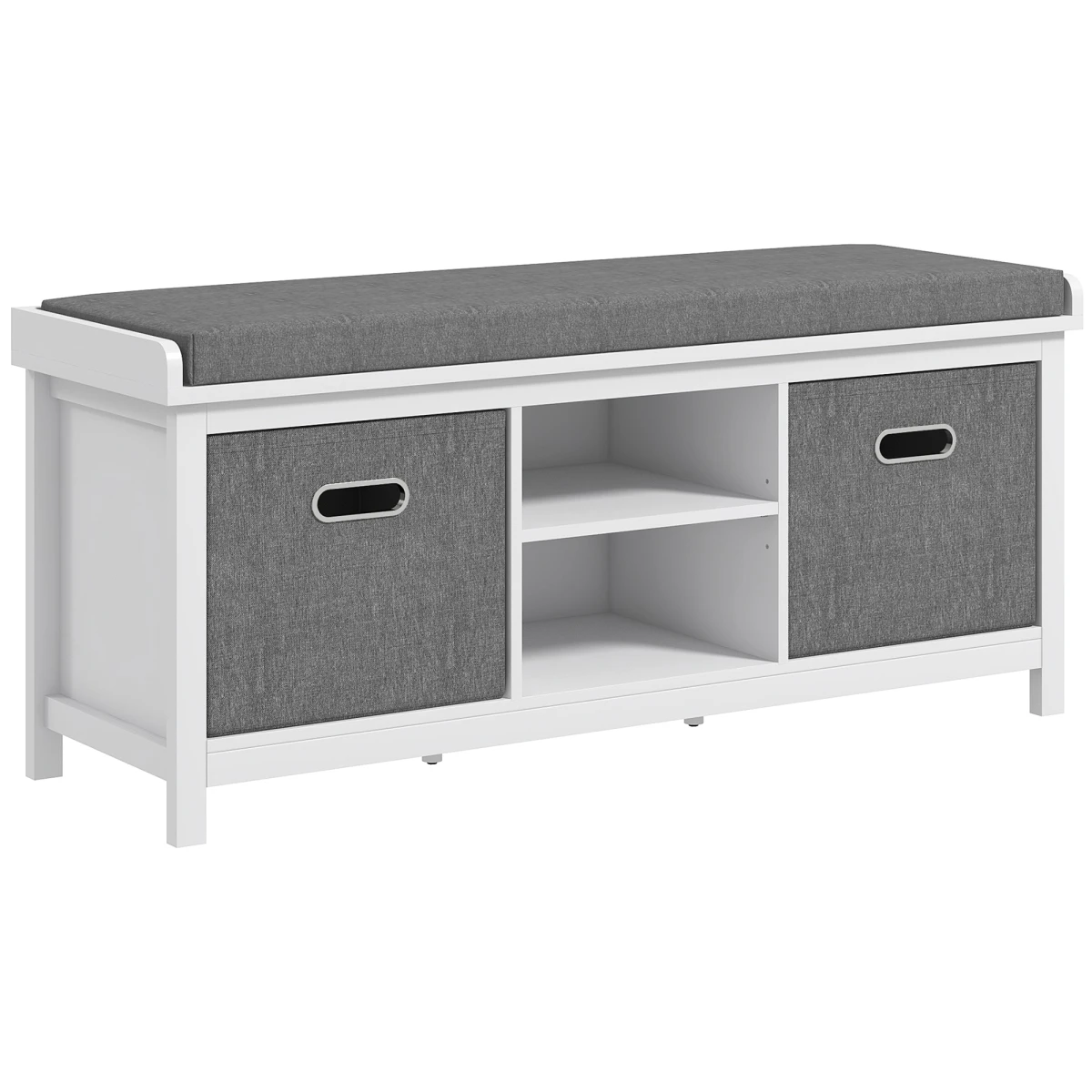 HOMCOM HOMCOM Shoe Bench Cushioned Seat Fabric Drawers - Shoe Storage