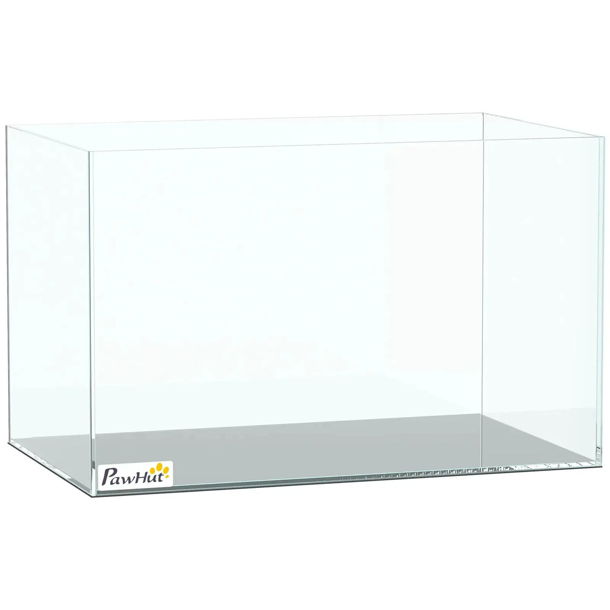 PawHut Fish Tank Bare Glass for DIY Glass Aquarium with Protective Base Mat 24L Transparent for Fish Shrimps - from PawHut