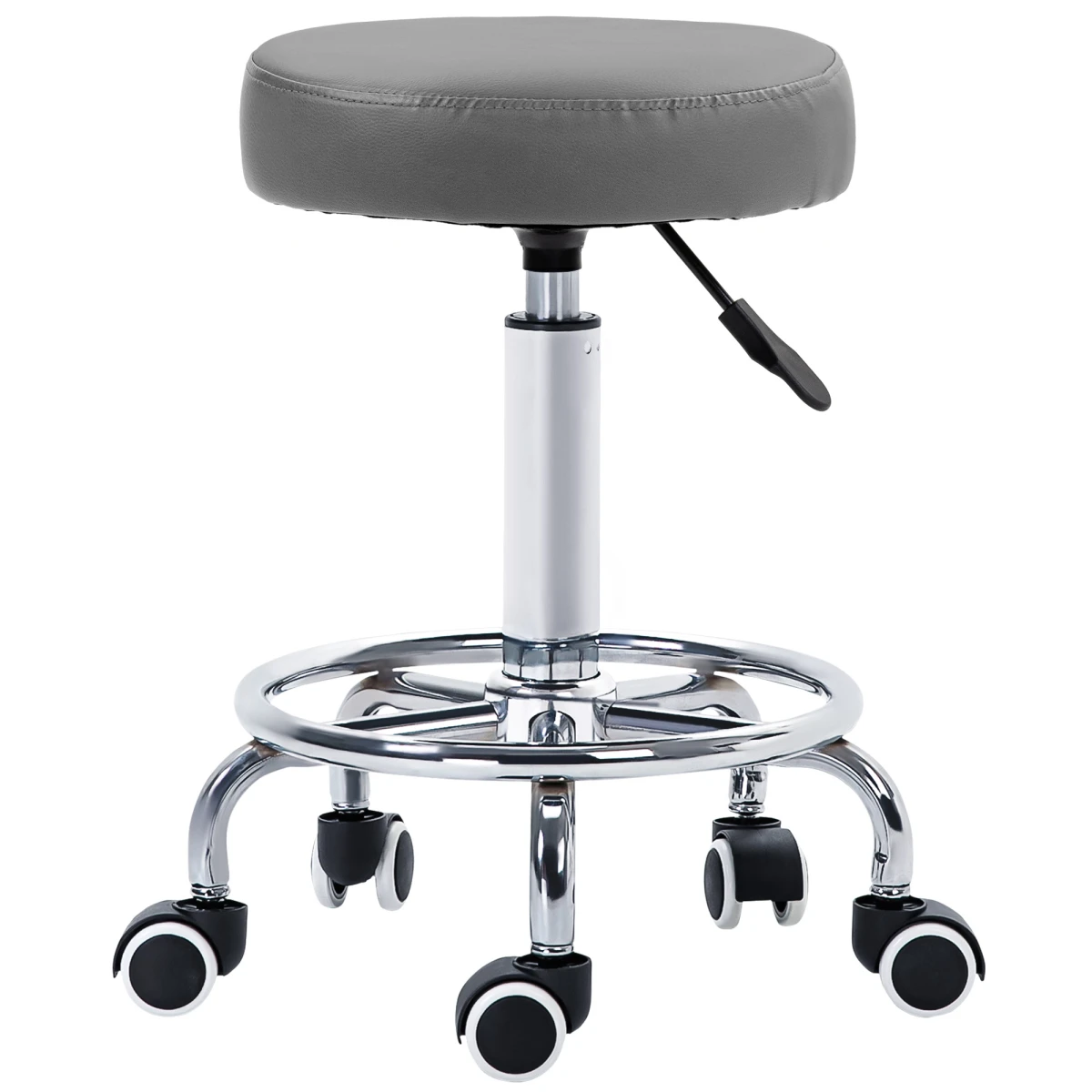 Vinsetto Vinsetto Stool Round PU Leather Adjustable Salon - Office Chair