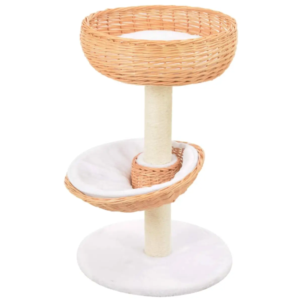 vidaXL vidaXL Cat Tree with Sisal Scratching Post Natural Willow Wood - Cat Tree