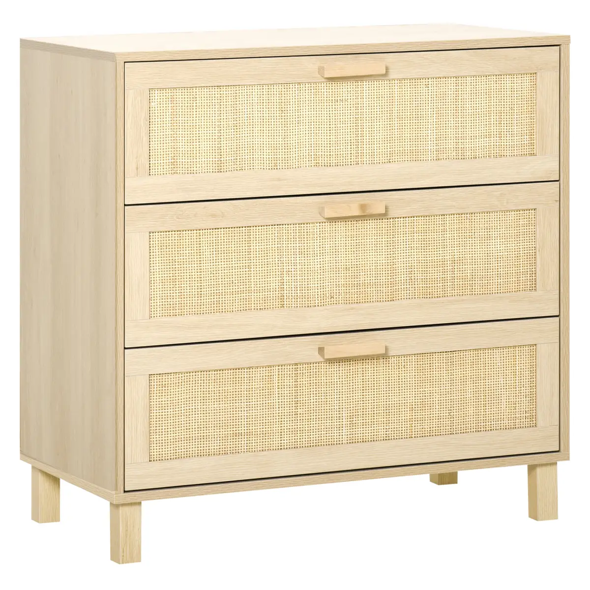 Unbranded 3 Drawer Cabinet Storage Cupboard Wooden Freestanding Organiser Unit Bedroom - Sideboard