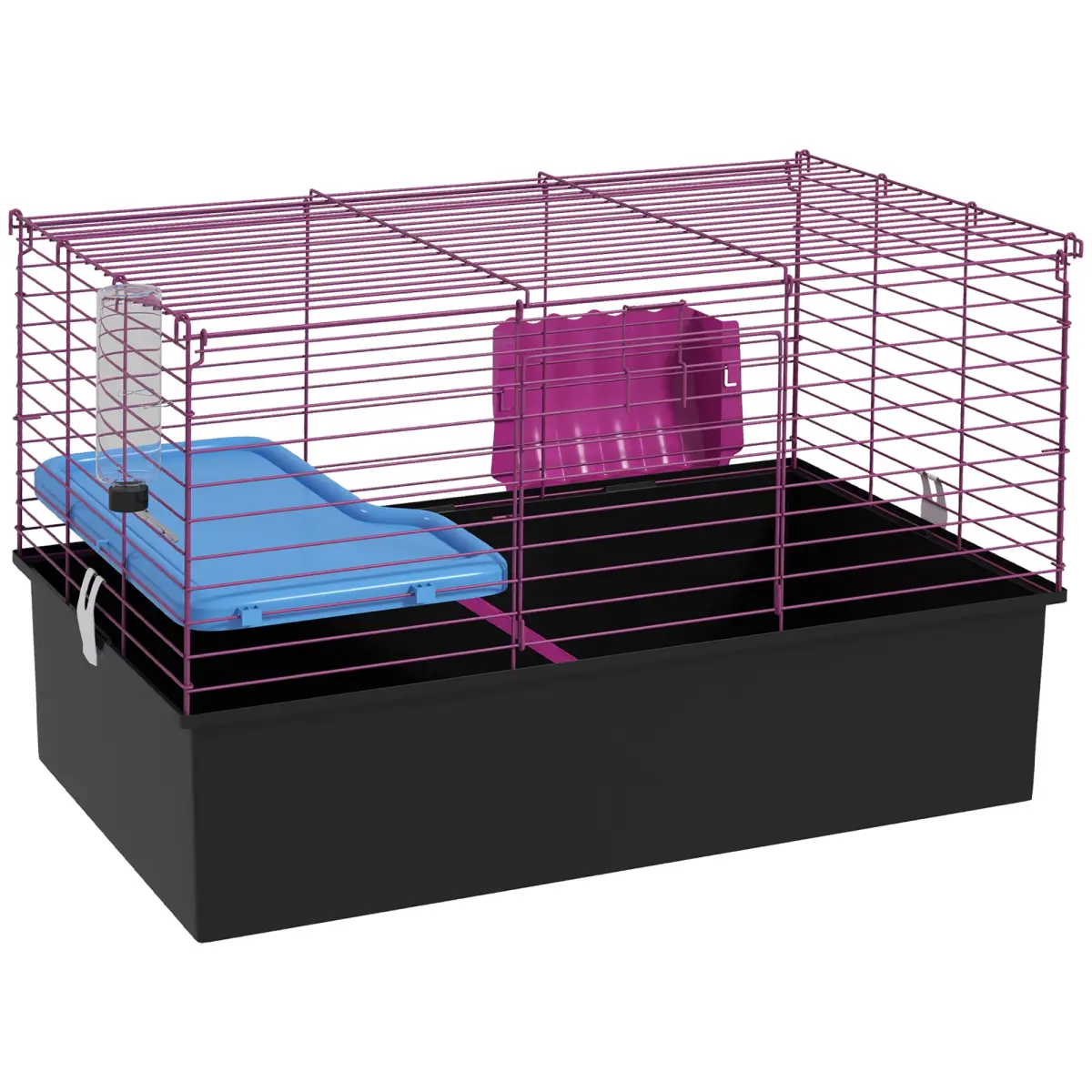 PawHut PawHut Small Animal Cage, Rabbit Guinea Pig Hutch, Pet Playhouse - Pet Cage