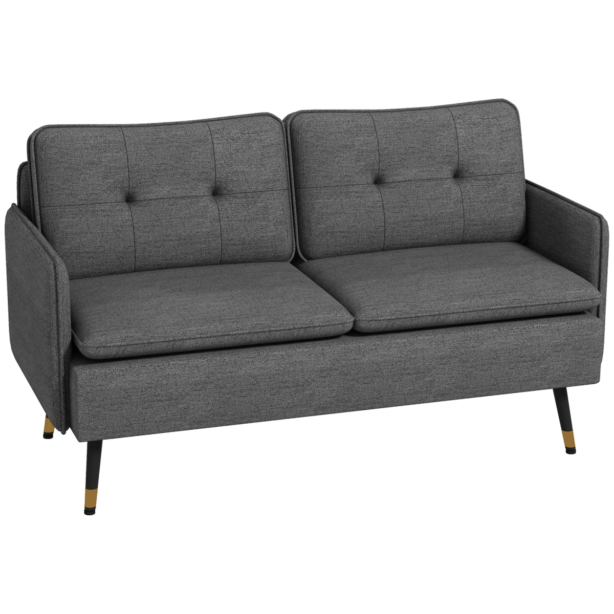 HOMCOM Premium Two Seater Sofa Compact Padded Comfort For Home Use - Sofa