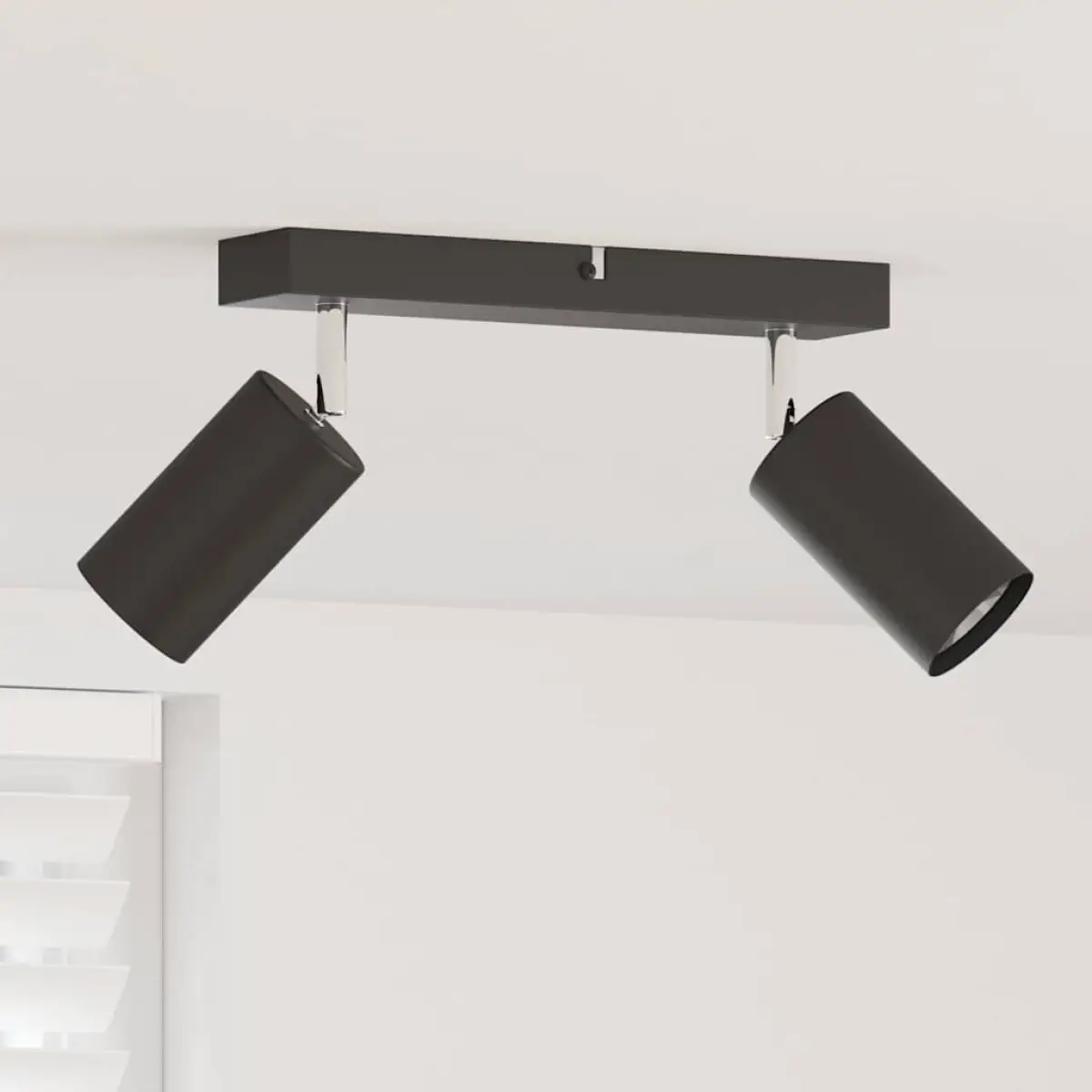 vidaXL vidaXL Ceiling Spotlight with Spotlights Black 26 x 6 x 16 cm Metal - Spotlight