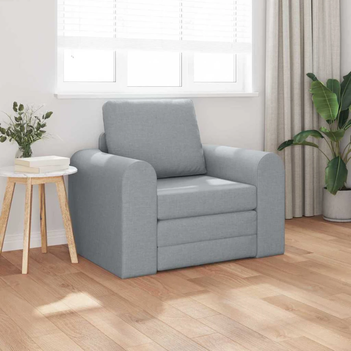 VidaXL Sofa Bed 98x71x83 Cm Light Grey Fabric Reading by vidaXL