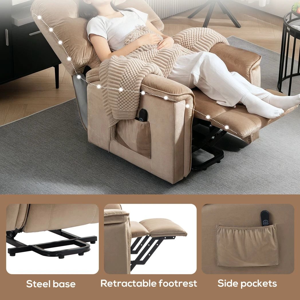 HOMCOM Power Lift Recliner Chair for Elderly w/ Remote Control - Recliner