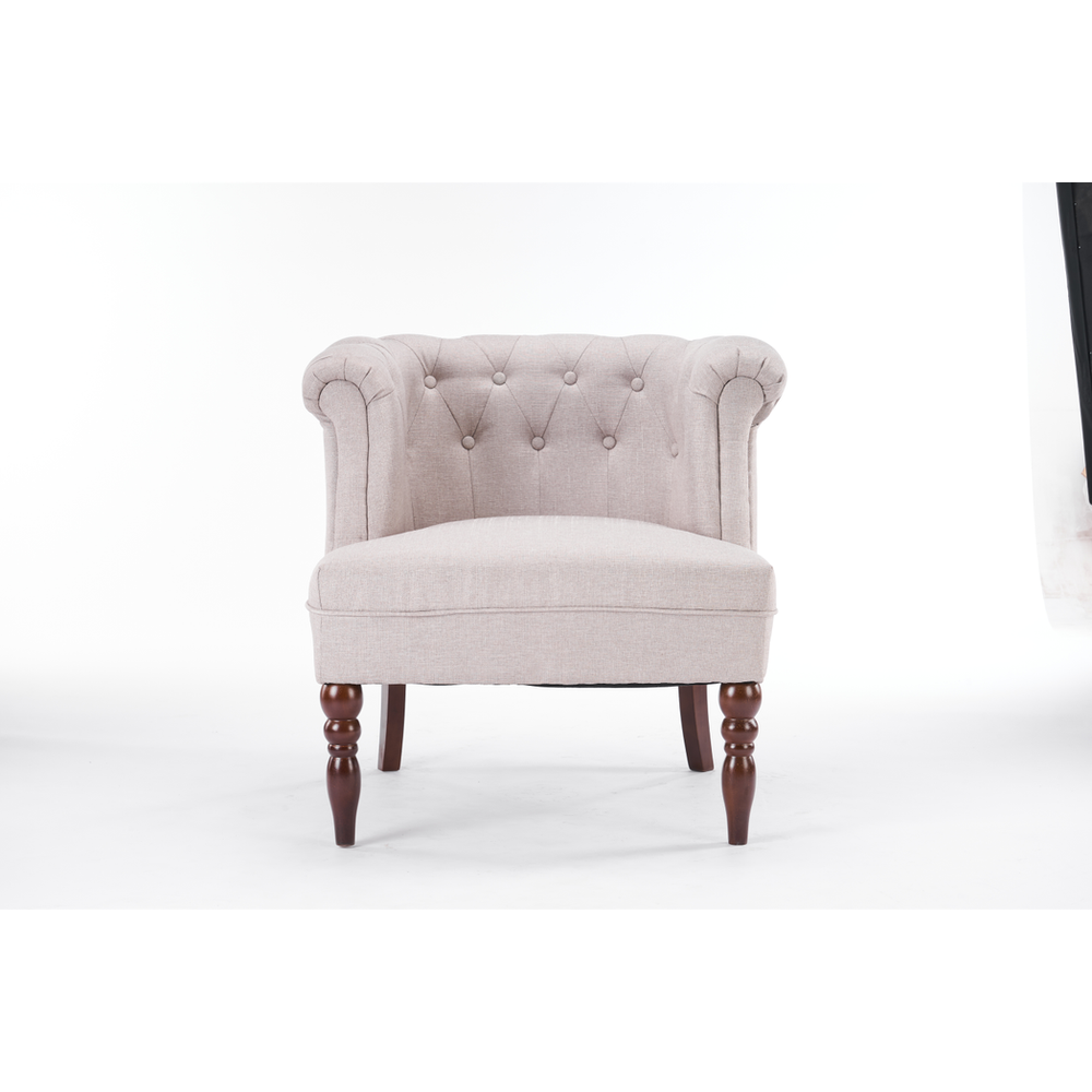 77CM CREAM LINEN ARM CHAIR by MSL