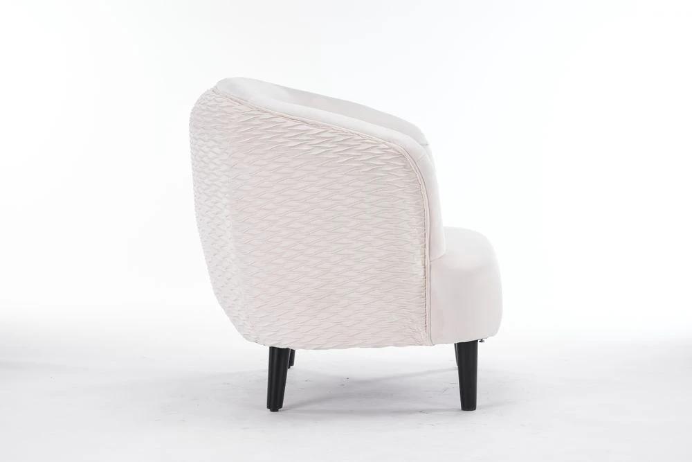 77CM CREAM VELVET ARM CHAIR by MSL