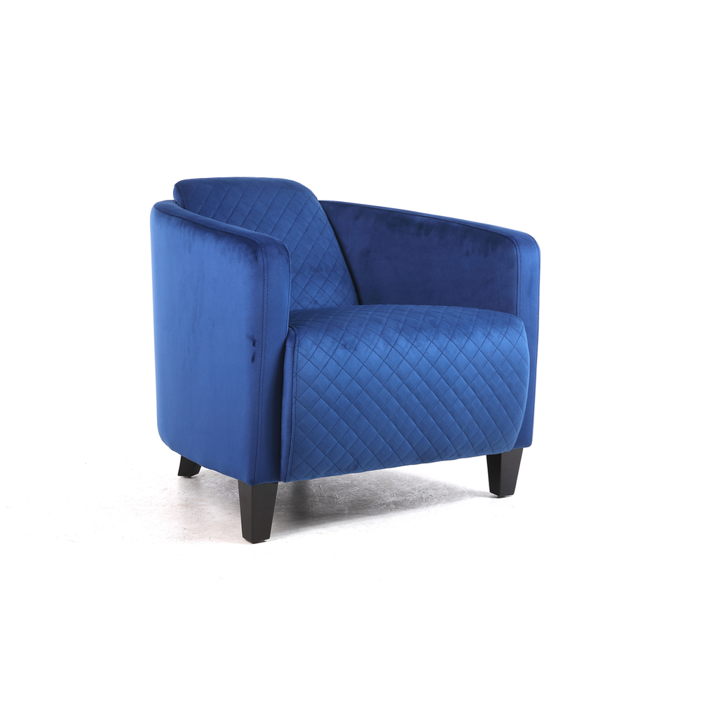 86CM BLUE COLOUR VELVET ARMCHAIR by MSL
