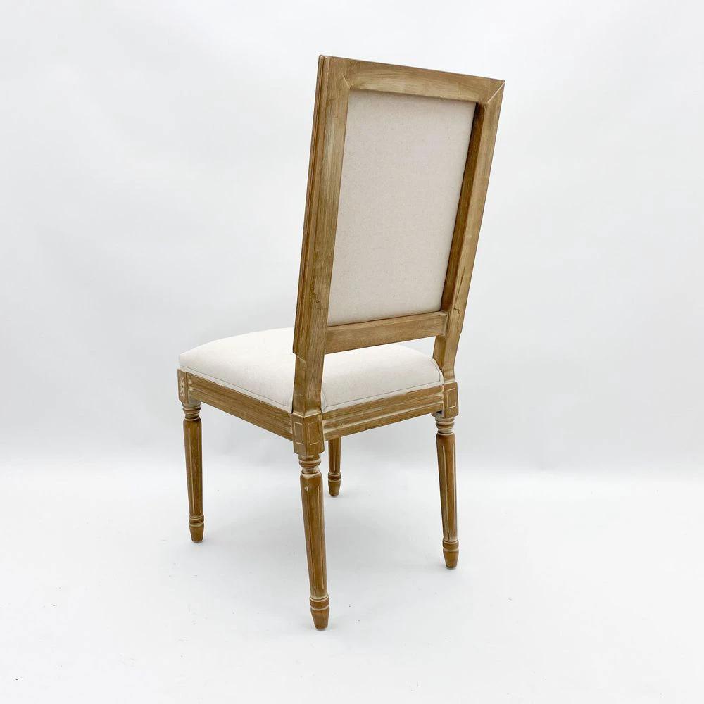 MSL 96CM GREY LINEN FABRIC LOUIS CHAIR - Uncategorized Fabric Dining Chairs