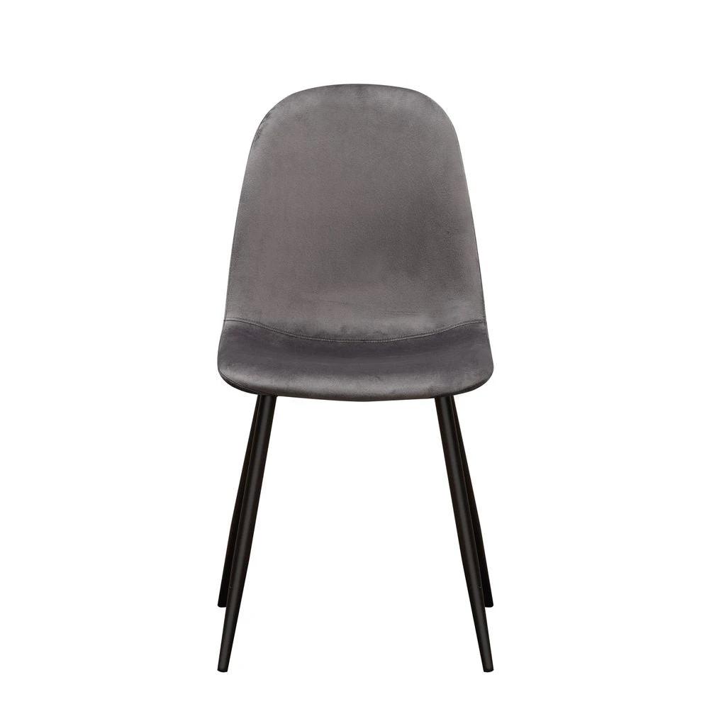 GREY FABRIC CHAIR BLACK METAL LEGS by MSL