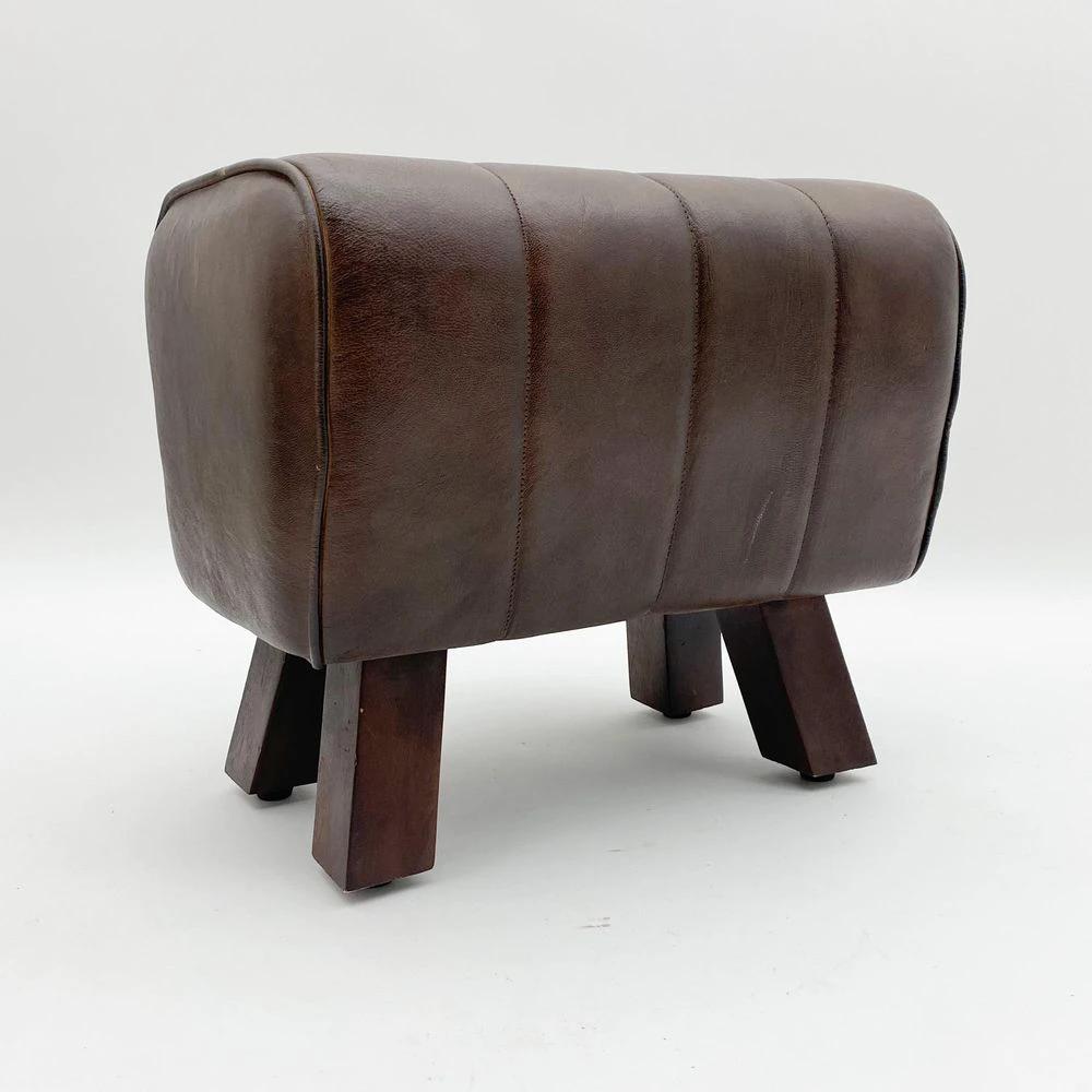 MSL 38cm Leather Footstool - Uncategorized Footstool