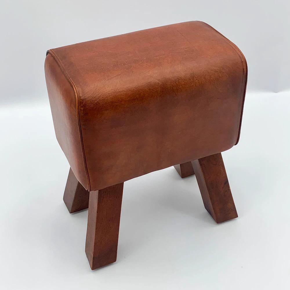 MSL 50cm Leather Footstool - Uncategorized Footstool