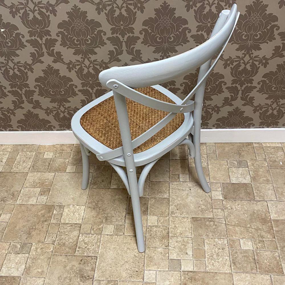 GREY FRENCH CROSS BACK CHAIR by MSL