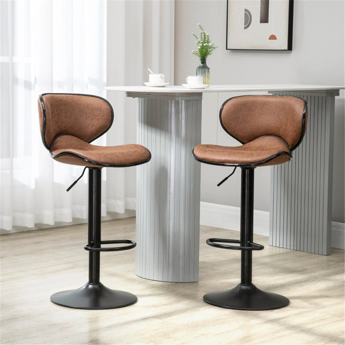 Bar Stools/Dining Chair/Office Chair Brown by N/A