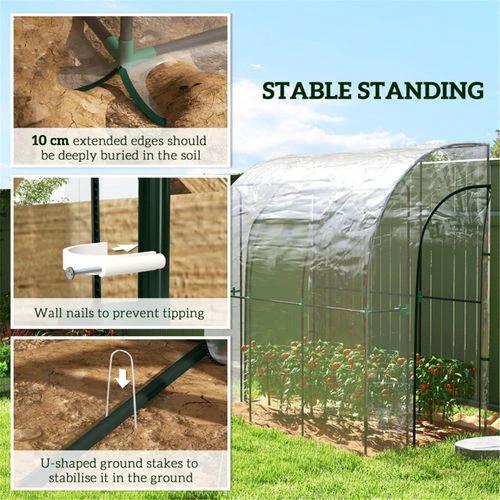 N/A Walk-In Lean to Wall Tunnel Greenhouse - Greenhouse