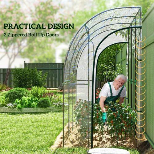 N/A Walk-In Lean to Wall Tunnel Greenhouse - Greenhouse