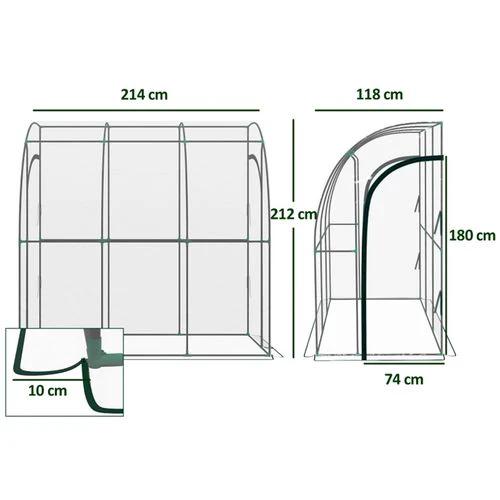 N/A Walk-In Lean to Wall Tunnel Greenhouse - Greenhouse