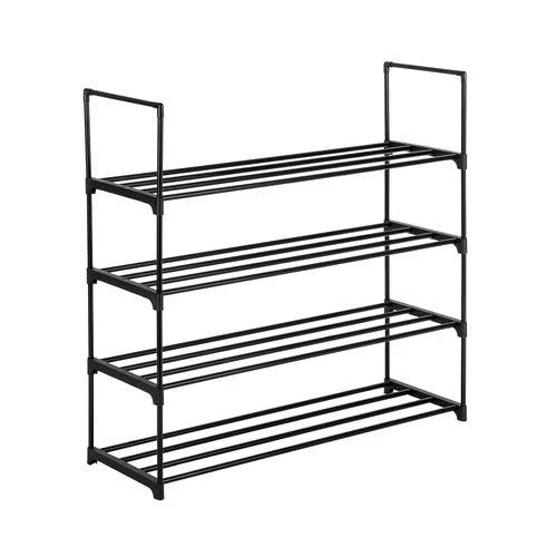 N/A 4 Tiers Shoe Rack Shoe Tower Shelf Storage Organizer For Bedroom, Entryway, Hallway, and Closet Black Color - Shoe Storage