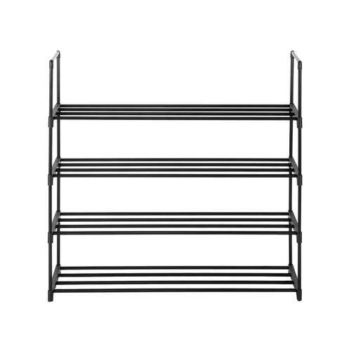 N/A 4 Tiers Shoe Rack Shoe Tower Shelf Storage Organizer For Bedroom, Entryway, Hallway, and Closet Black Color - Shoe Storage