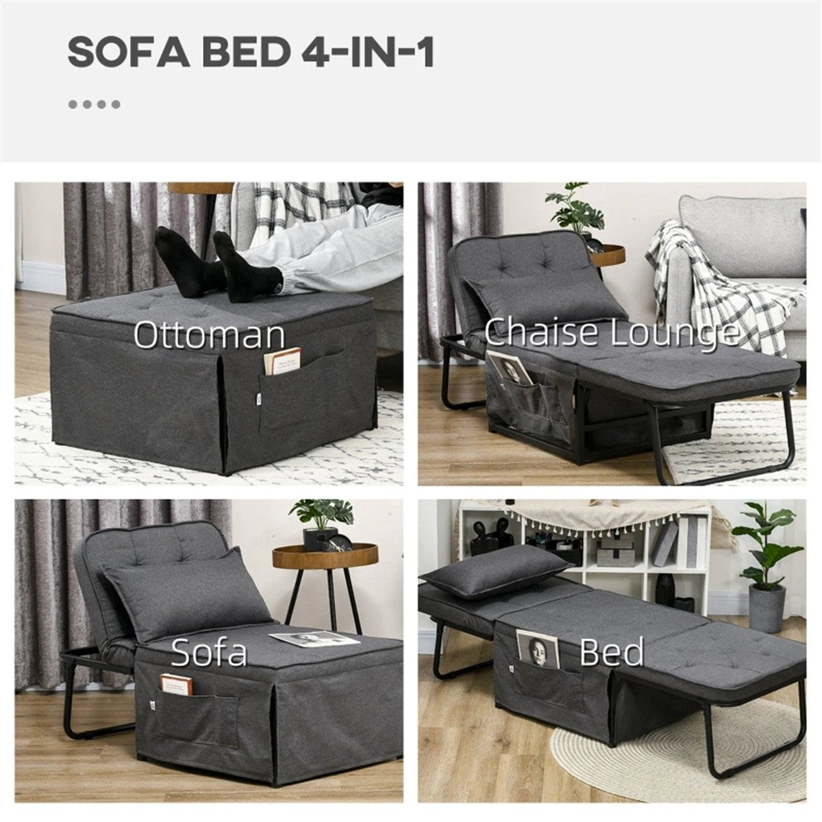 N/A Sofa Chair /Single sofa bed Grey - Sofa Bed