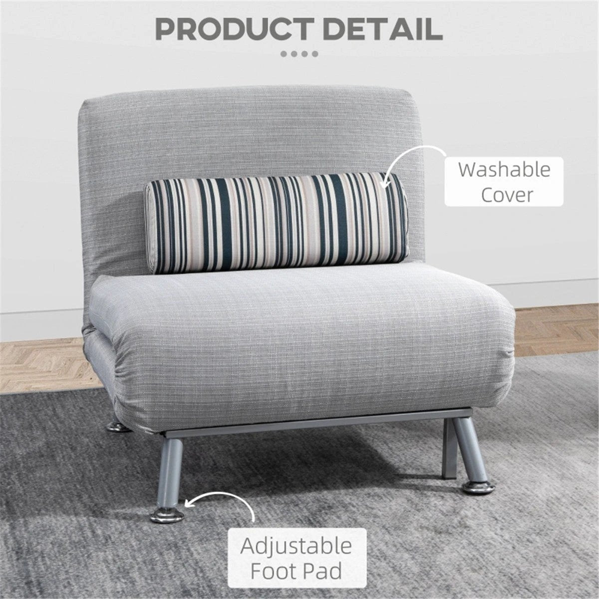 N/A Sofa Chair /Single sofa bed Grey - Sofa Bed