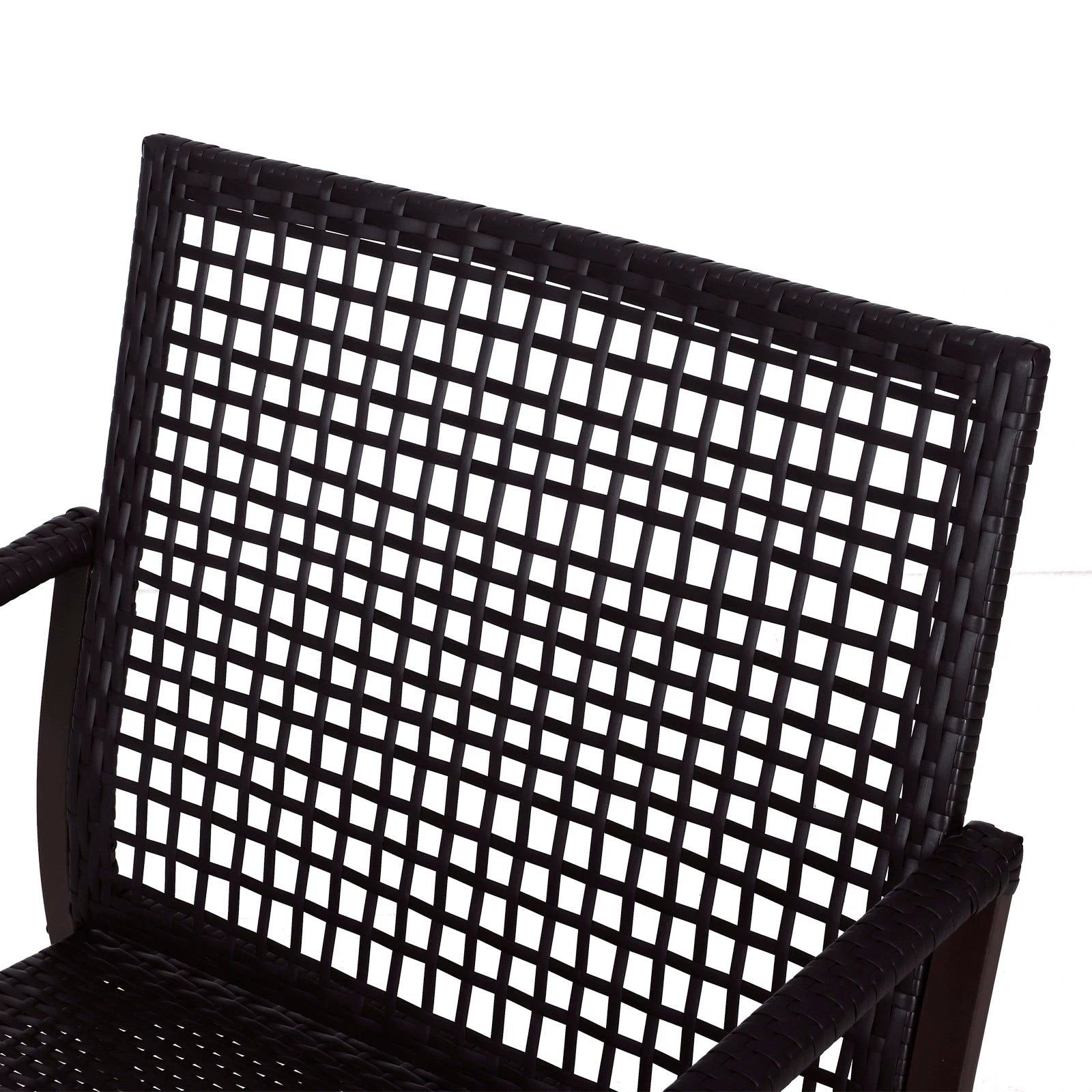 3 PCS Rocking Chair Bistro Set-Brown/Cream White by Outsunny