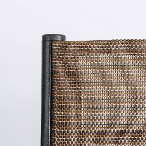 Outsunny Outsunny 3PCs Bistro Set w/ Breathable Mesh Fabric & PSC Board Top Table, Brown - Bistro Sets