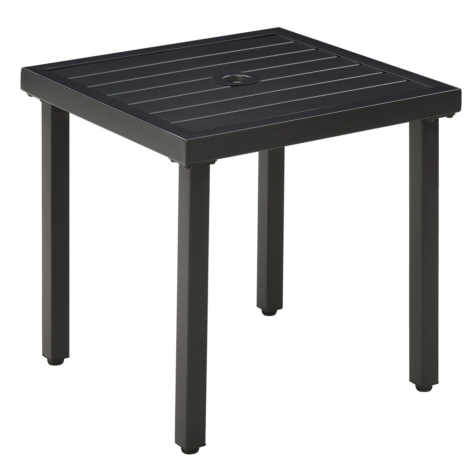 Outsunny Outsunny Garden Side Table Coffee Table with Umbrella Hole for Patio Balcony -