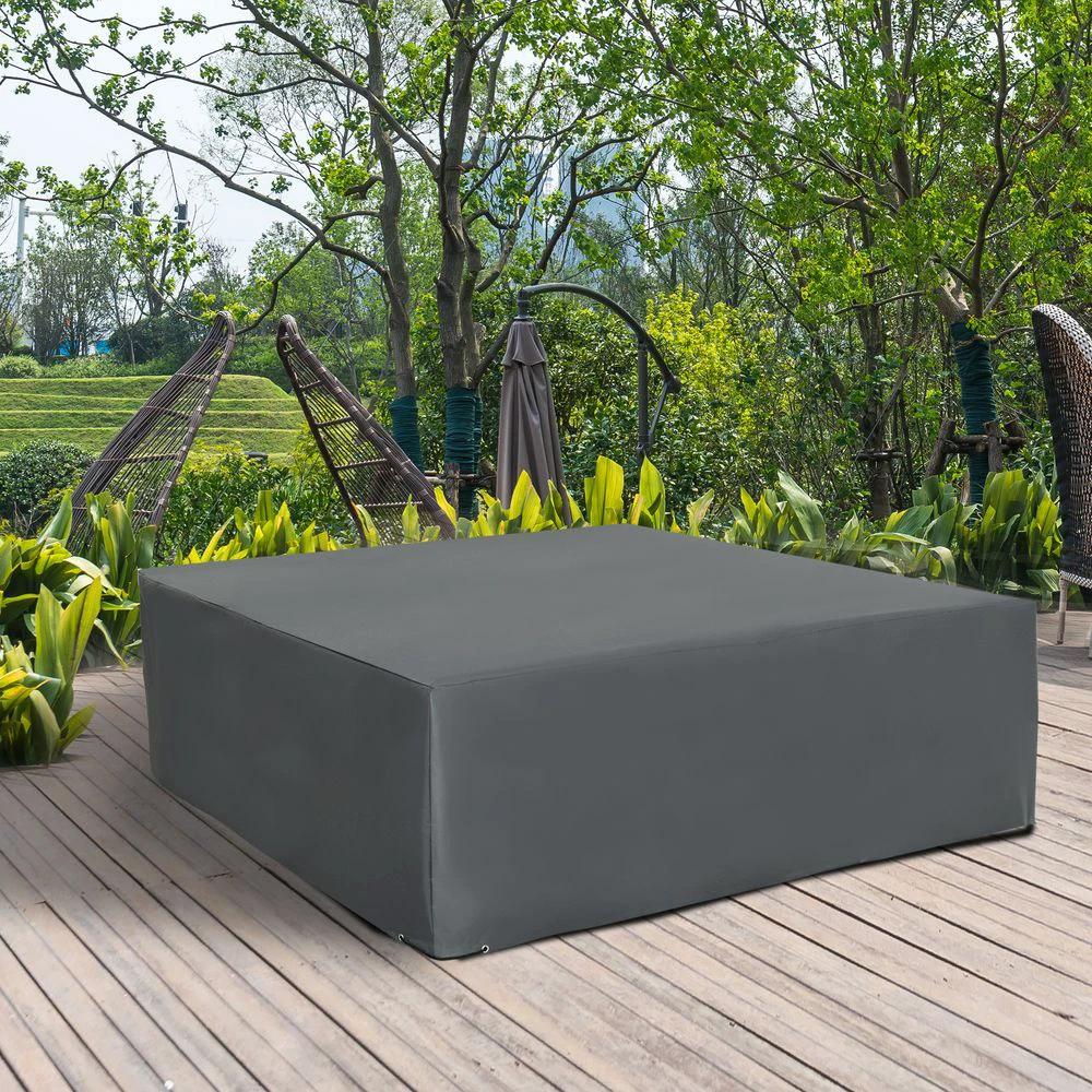 205x192cm Garden Furniture Cover Water UV Resistant Oxford Fabric Grey by Outsunny