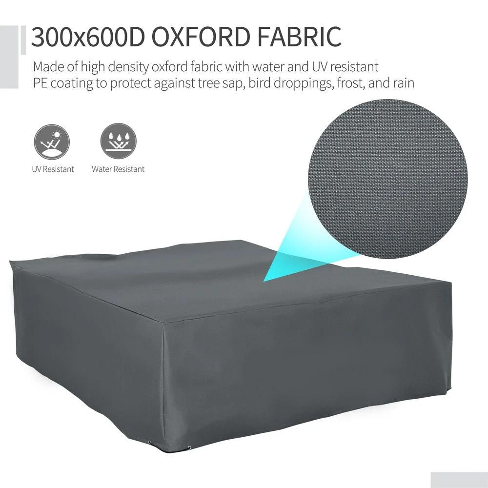 Outsunny 275x205cm Garden Furniture Cover Water UV Resistant Oxford Fabric - Uncategorized Cover