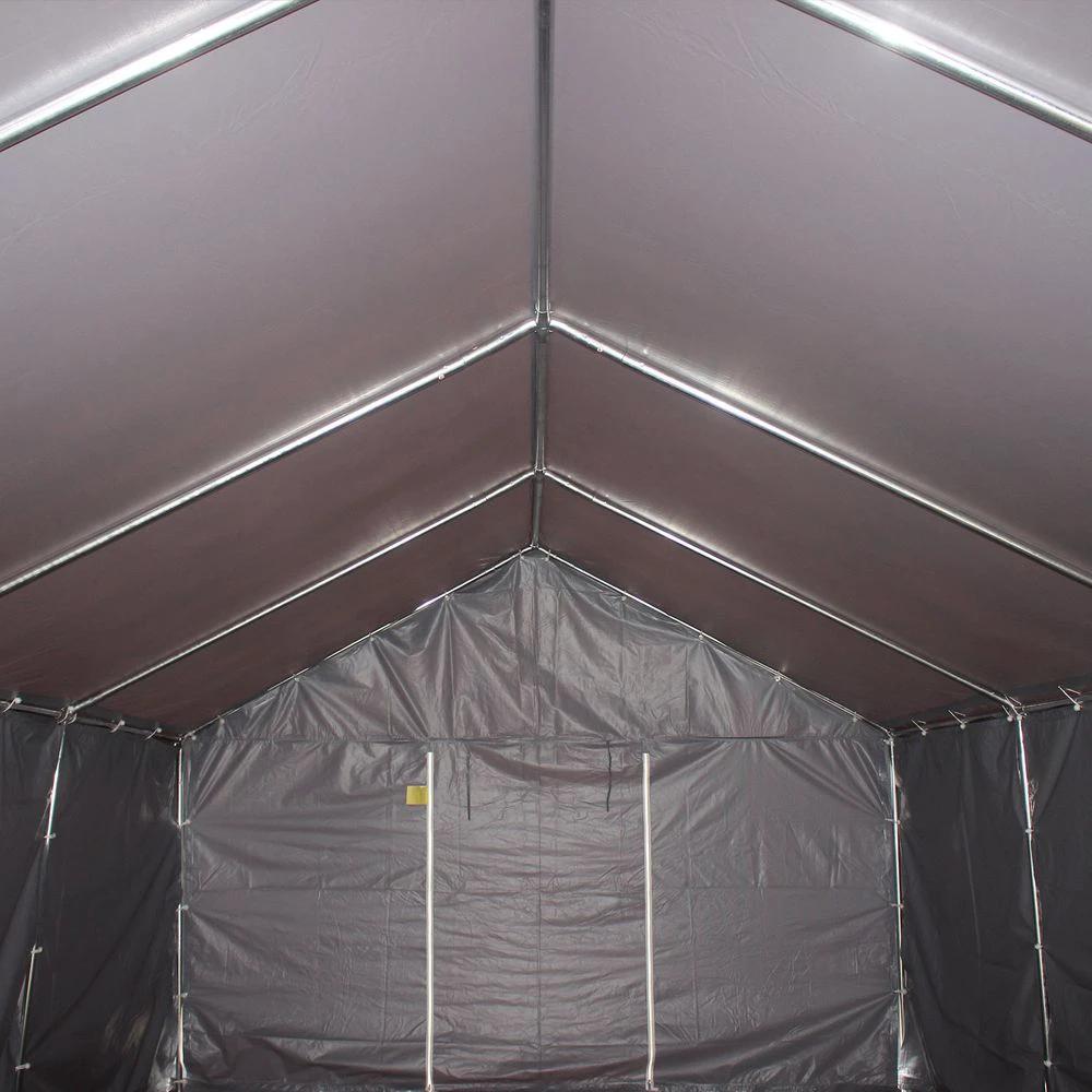 4x8m Patio Garden Party Canopy, PVC Cover Water-Resistant Dark Grey by Outsunny