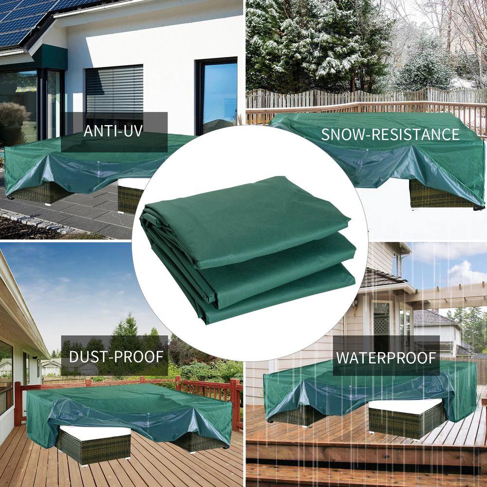 Furniture Cover, 222Lx155Wx67H cm-Green by Outsunny