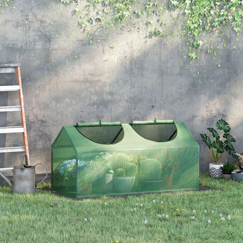 Outsunny Mini Greenhouse, with Durable PE Cover, 119x60x60cm - Uncategorized Cover