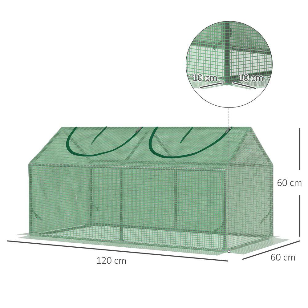 Outsunny Mini Greenhouse, with Durable PE Cover, 119x60x60cm - Uncategorized Cover