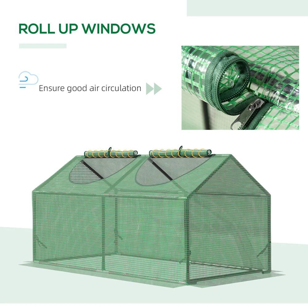 Outsunny Mini Greenhouse, with Durable PE Cover, 119x60x60cm - Uncategorized Cover