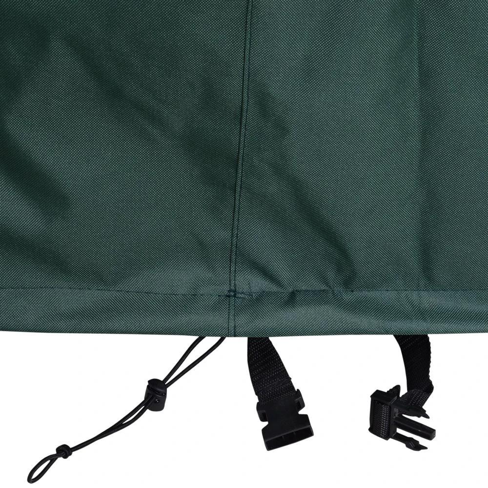 Outsunny PVC Coated Large Round 600D Waterproof Outdoor Furniture Cover Green - Uncategorized Cover
