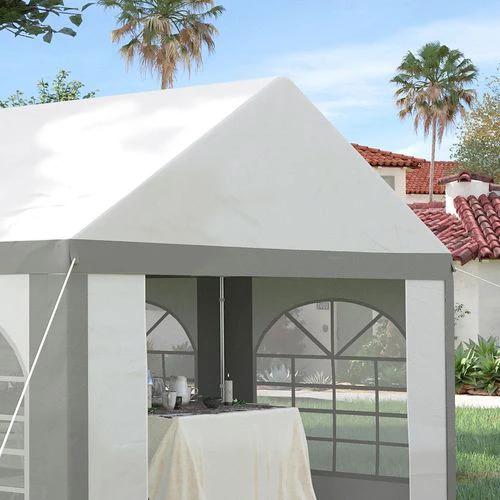 6 x 4m Party Tent, Marquee Gazebo with Sides, Six Windows and Double Doors by Outsunny